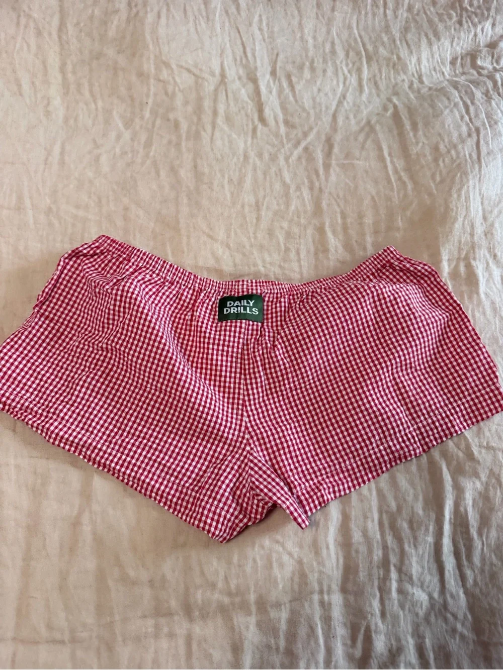 Daily drills driscolls Red Gingham micro shorts - Picture 3 of 3